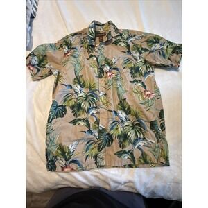 Cooke Street Hawaiian Islands Mens Small Aloha Shirt‎ Tropical Floral 22 P2P